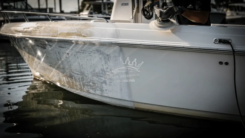 Best Way to Remove Boat Hull Oxidation & Algae Stains on Houston Lake Boats